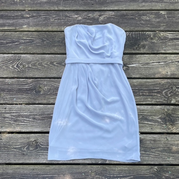 Light Blue/Gray Strapless Dress (Women Size 6) - Picture 4 of 12